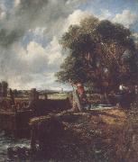 John Constable Flatford Lock 19April 1823 oil painting